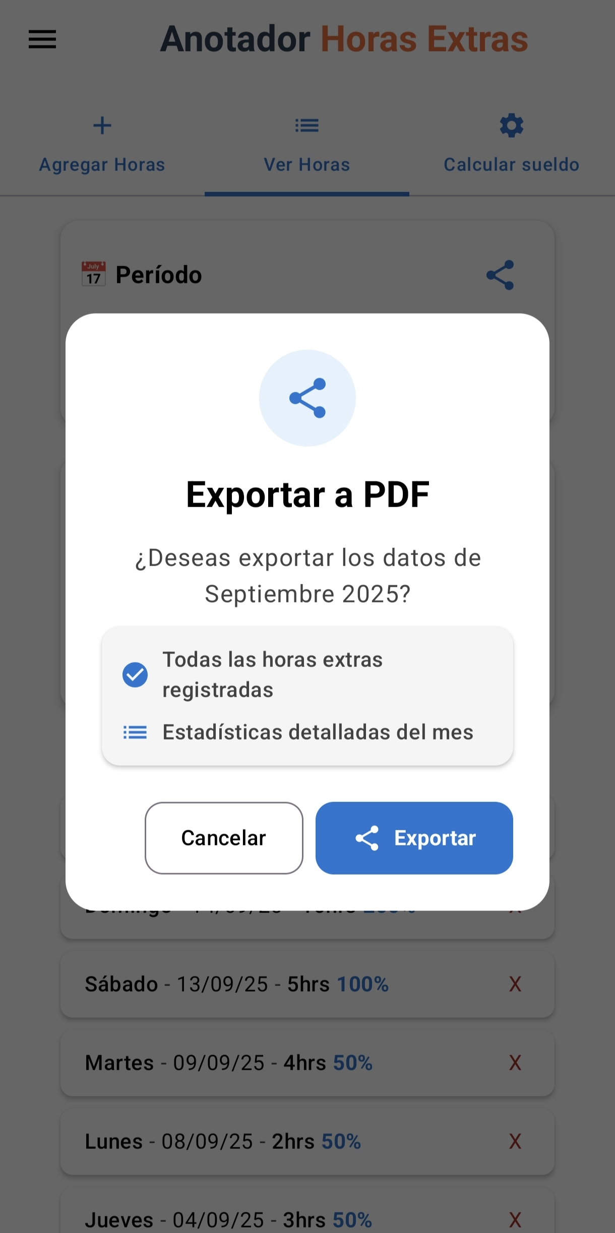 Anotador Horas Extras captura 2