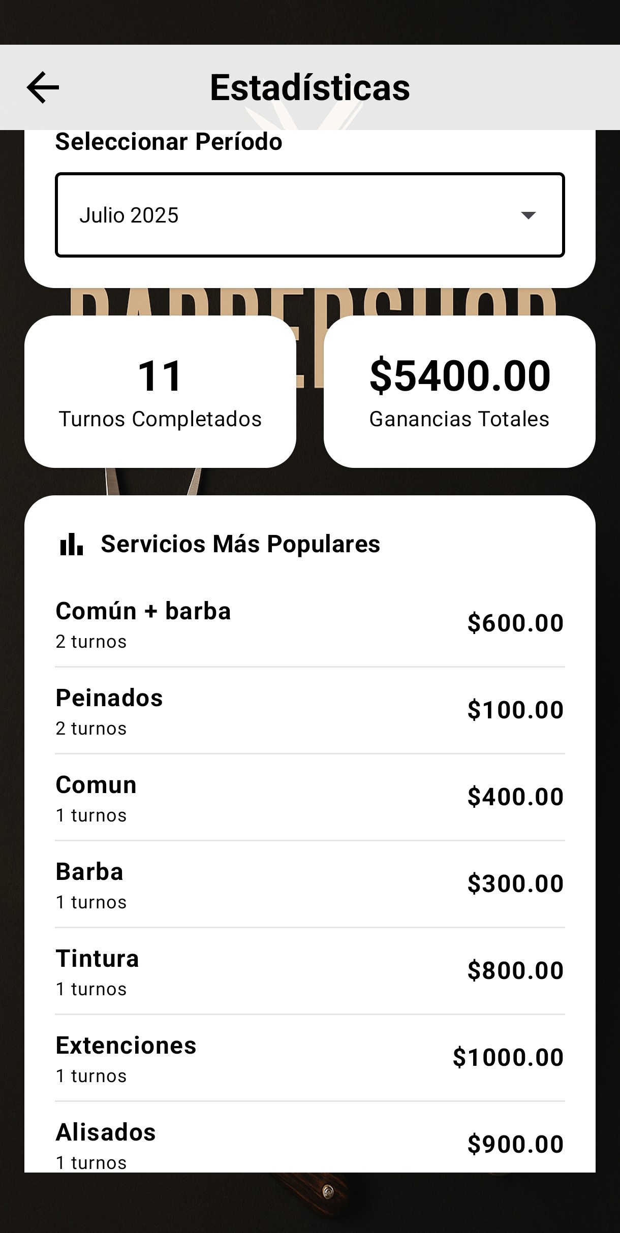 Mi Barbería captura 8